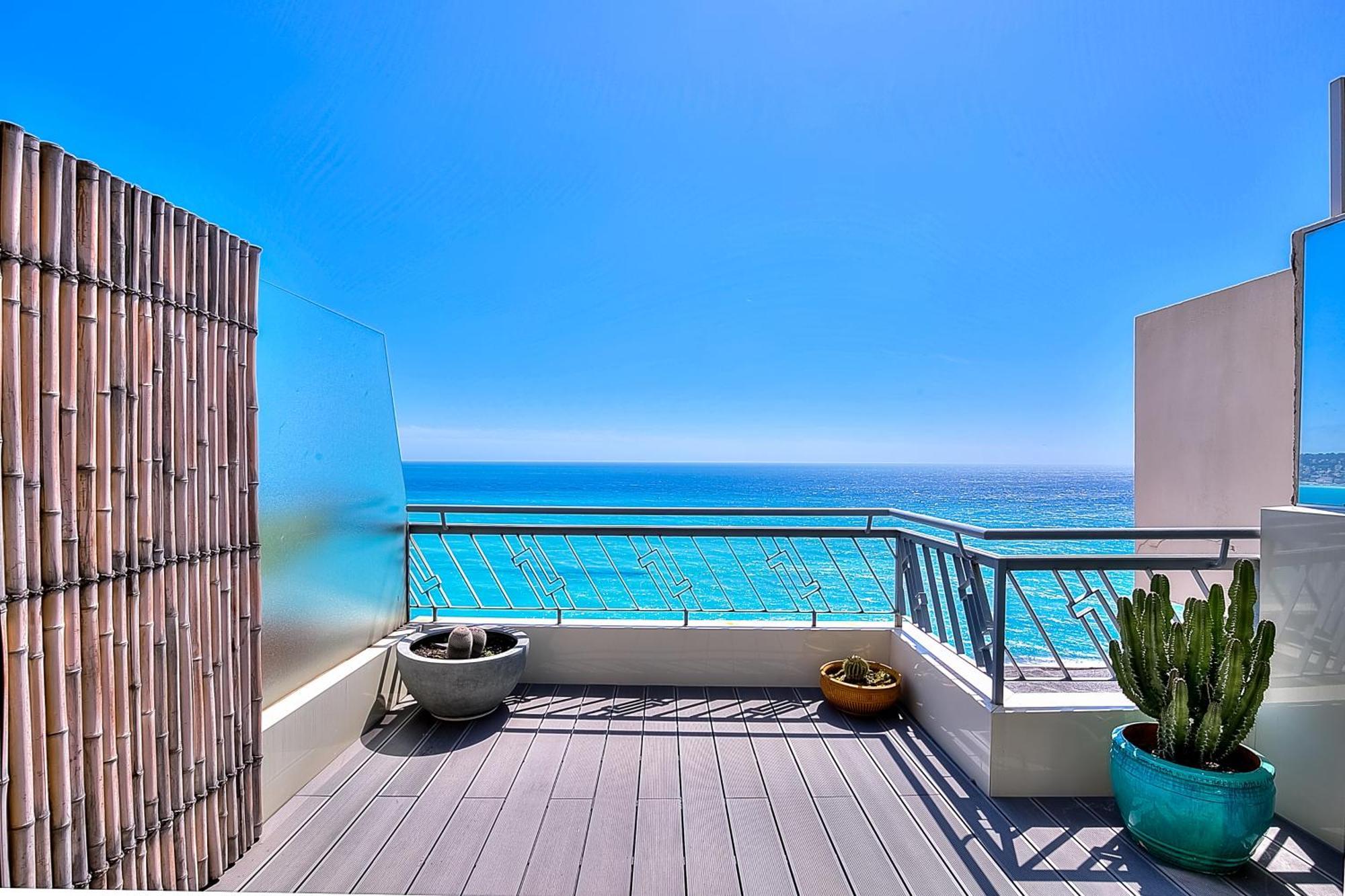 דירות ניס Le Florentina, Dernier Etage Avec Terrasse, Vue Sur La Baie Des Anges מראה חיצוני תמונה