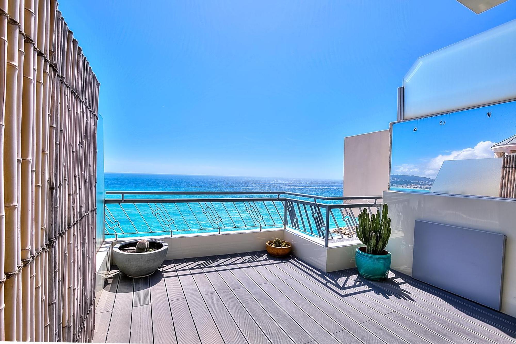 דירות ניס Le Florentina, Dernier Etage Avec Terrasse, Vue Sur La Baie Des Anges מראה חיצוני תמונה